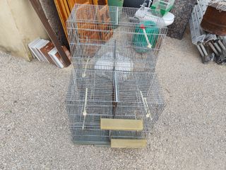 4 Jaulas pájaros metalicas