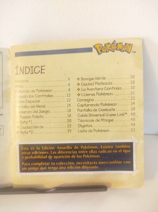 Pokémon Amarillo + Guía (Game Boy)