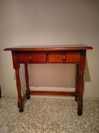 Mesa auxiliar madera - 2 cajones