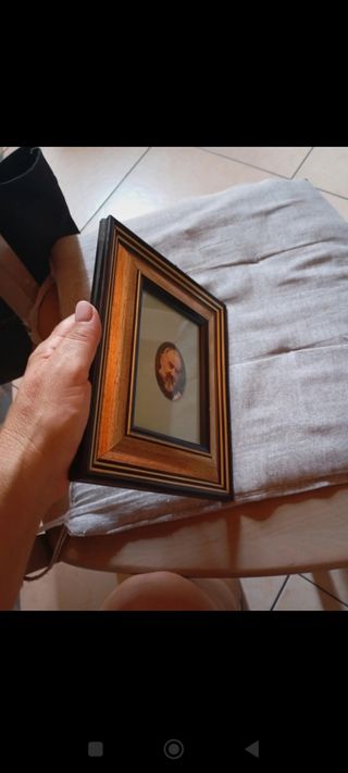 Cornice vintage con ritratto Padre Pio