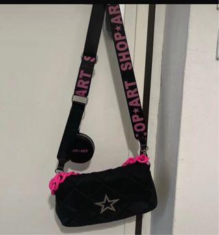 Tracolla ShopArt nera e rosa