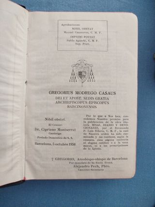 antiguo misal Diario latino