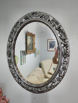 Espejo vintage plateado