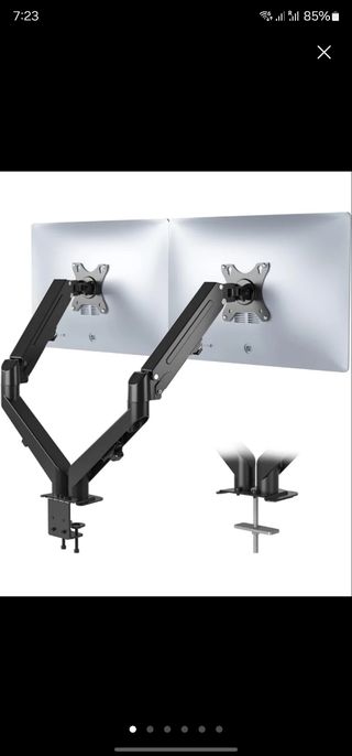 Soporte doble monitor - Negro