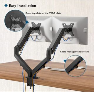 Soporte doble monitor - Negro