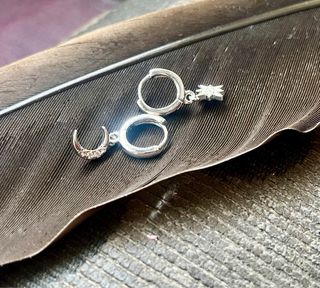 Pendientes plata - Sol y Luna