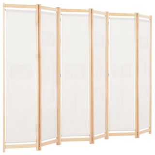 vidaXL Biombo divisor de 6 paneles de tela