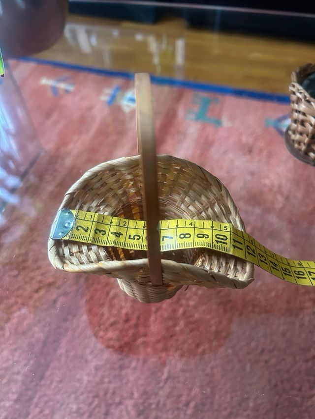 Cestas mimbre + carro madera