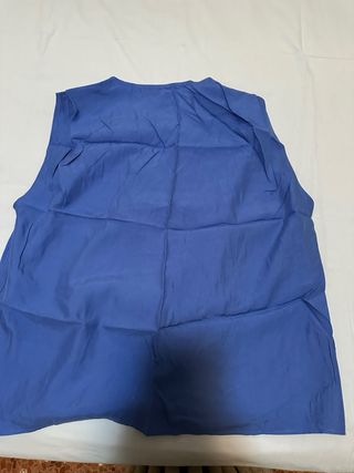 Blusa Mango azul - Escote cruzado
