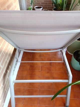 Hamaca gris,metal totalmente aluminio.No pesa.