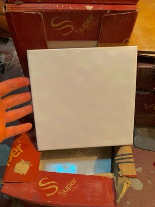 Azulejos blancos brillo con