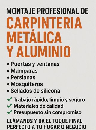 MONTADOR CARPINTERO METALICO