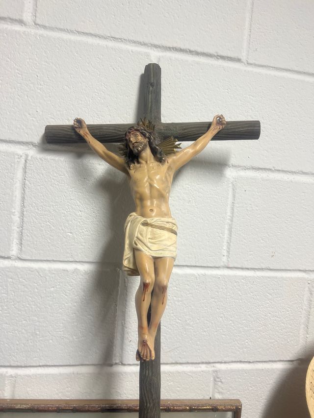 Crocifisso antico Grande parete anni '70