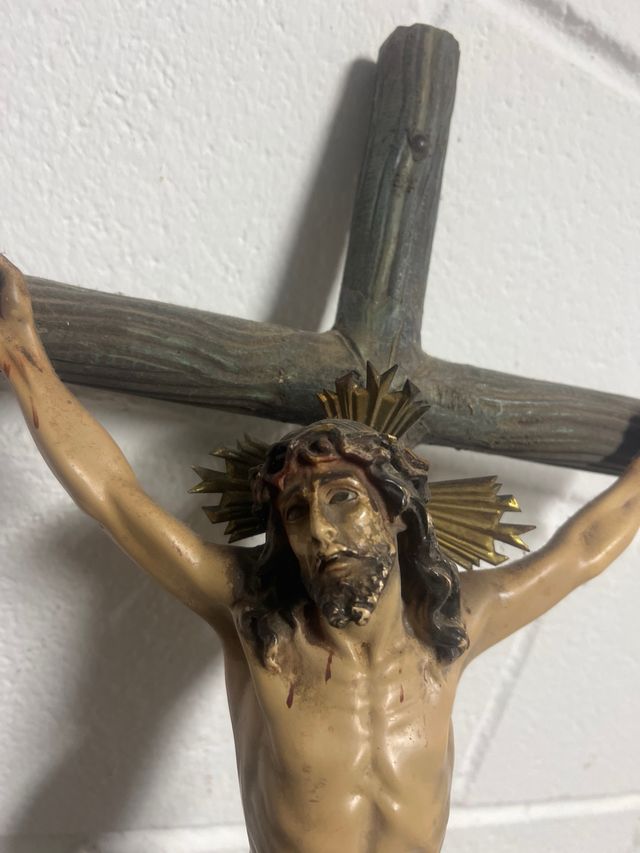Crocifisso antico Grande parete anni '70