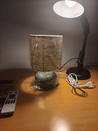 4 Lámparas mesilla cerámica | Beige-Verde