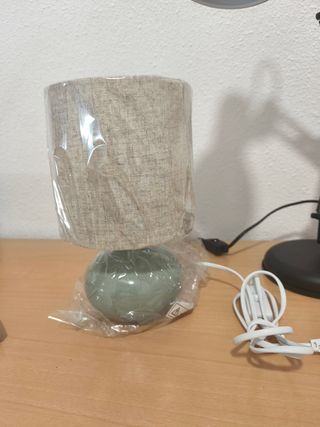 4 Lámparas mesilla cerámica | Beige-Verde