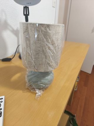 4 Lámparas mesilla cerámica | Beige-Verde