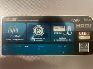 Portátil Asus F550C i5 Negro