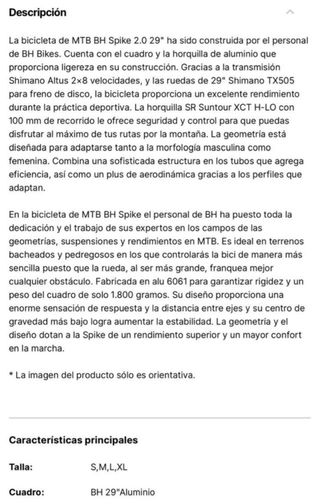 Bicicleta de montaña 