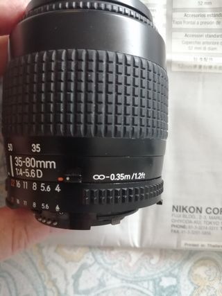 Objetivo Nikon AF Zoom-Nikkor 35-80mm f/4-5.6D