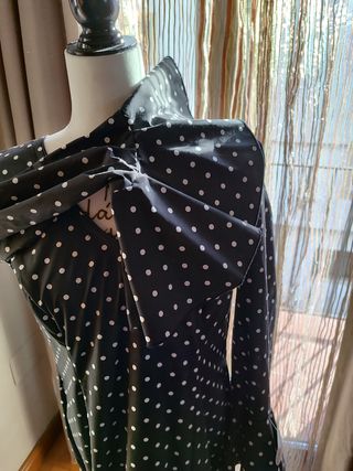 Traje Flamenca lunares blanco-negro