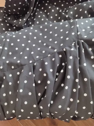 Traje Flamenca lunares blanco-negro