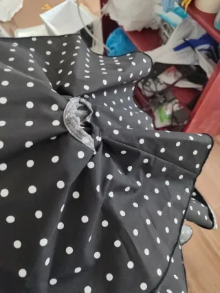 Traje Flamenca lunares blanco-negro