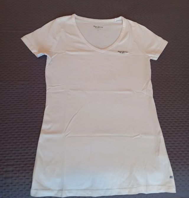 Camiseta Pepe Jeans blanca talla S. Con etiqueta.