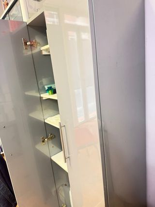 Armario madera gris 1,5x0,6m - 4 baldas