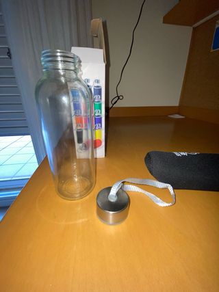 Botella vidrio con funda (420ml)