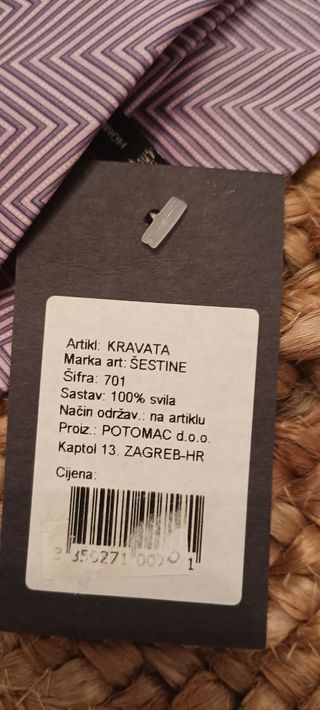 Corbata seda purpura-blanca