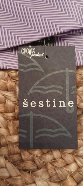 Corbata seda purpura-blanca