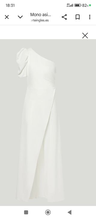 Mono vestido Novia o Fiesta blanco - elegante