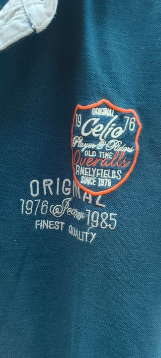 Polo Celio azul talla M