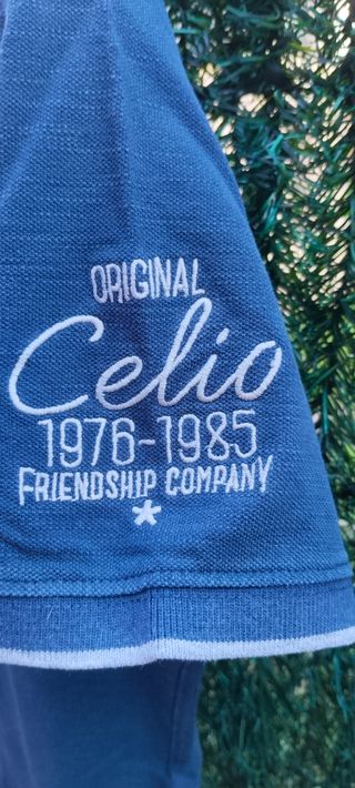 Polo Celio azul talla M