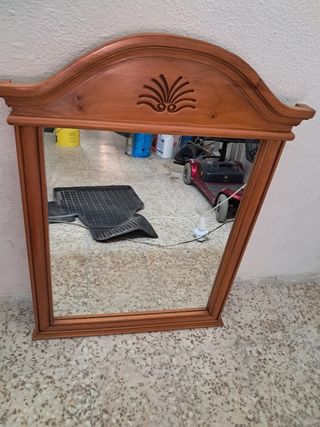 Espejo madera marrón estilo clásico
