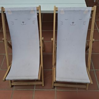 2 Hamacas infantiles - Madera y tela.