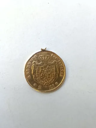 Moneda de oro muy escasa! 2 Escudos Isabel II 1868