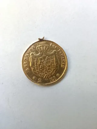 Moneda de oro muy escasa! 2 Escudos Isabel II 1868