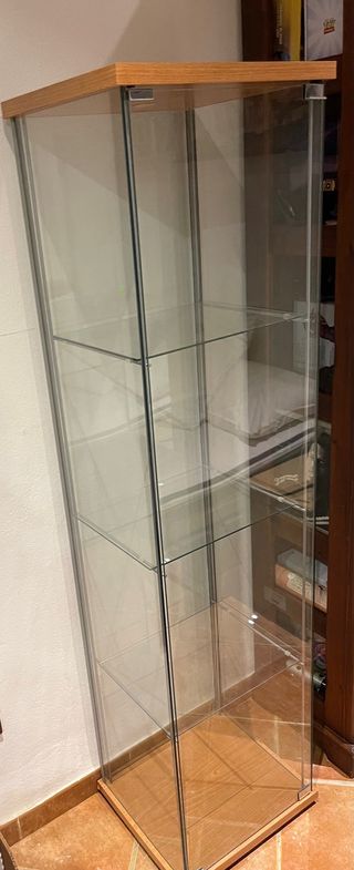Vitrina Expositora Cristal y madera - 4 estantes