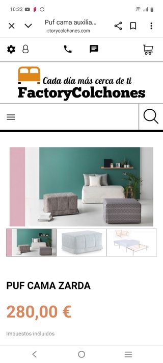 Puff cama Zarda - FactoryColchones