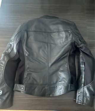 Cazadora cuero moto mujer, talla XS 