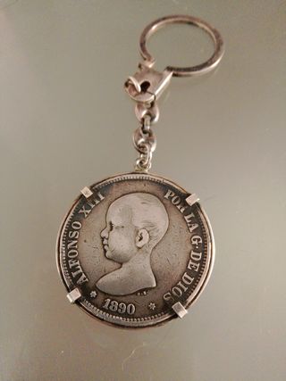 Monedero 5 Ptas Alfonso XIII 1890