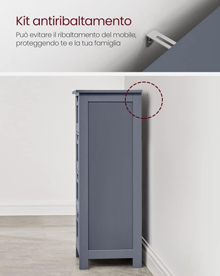 Mobile da Bagno, Cassettiera, Armadio Autoportante