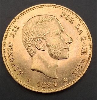 2 monedas 25 pesetas Alfonso XII