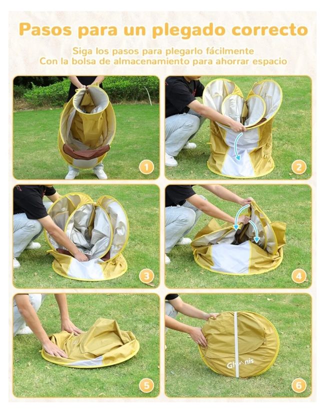 Tienda playa bebé protección UV UPF 50+