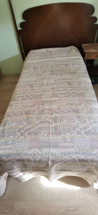 Colcha edredón  - Beige y Gris