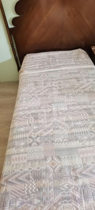 Colcha edredón  - Beige y Gris
