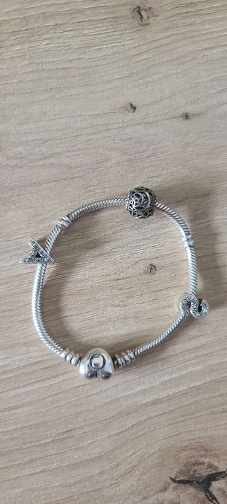 Pulsera Pandora plata - 3 charms