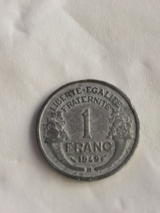 Moneda antigua Francia 1949